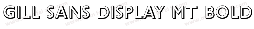 Gill Sans Display MT Bold 语言英文字体转换